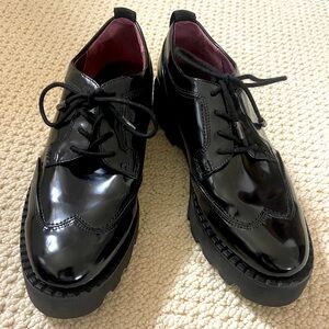 Franco Sarto Balin Platform Wingtip Derby, Size 8.5/EUR 39, Black